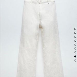 ZARA MARINE STRAIGHT JEAN white